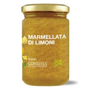 Confiture artisanale et bio de citrons de Sicile dans un pot en verre de 360g