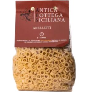 Anelletti, pâtes traditionnelles siciliennes artisanales dans un sachet de 500g