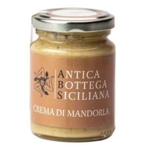 Crème d'amandes artisanale de Sicile dans un pot en verre de 100g