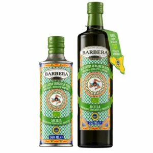 Huile d'olive extra vierge BIO IGP Sicile Barbera, bouteilles de 500 ml et 750 ml.
