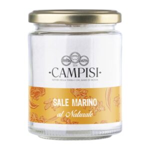 Sel marin naturel de Trapani en Sicile, de chez Campisi, dans un pot en verre de 300g