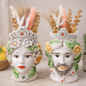 Teste di moro 25cm en ceramique, deco typique sicilienne