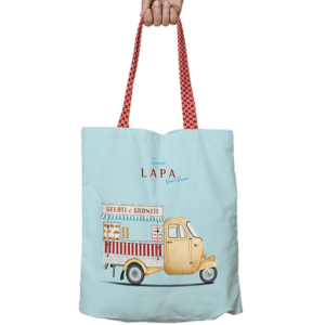 Sac tote bag 100% coton illustré d'une lapa sicilienne modèle gelati