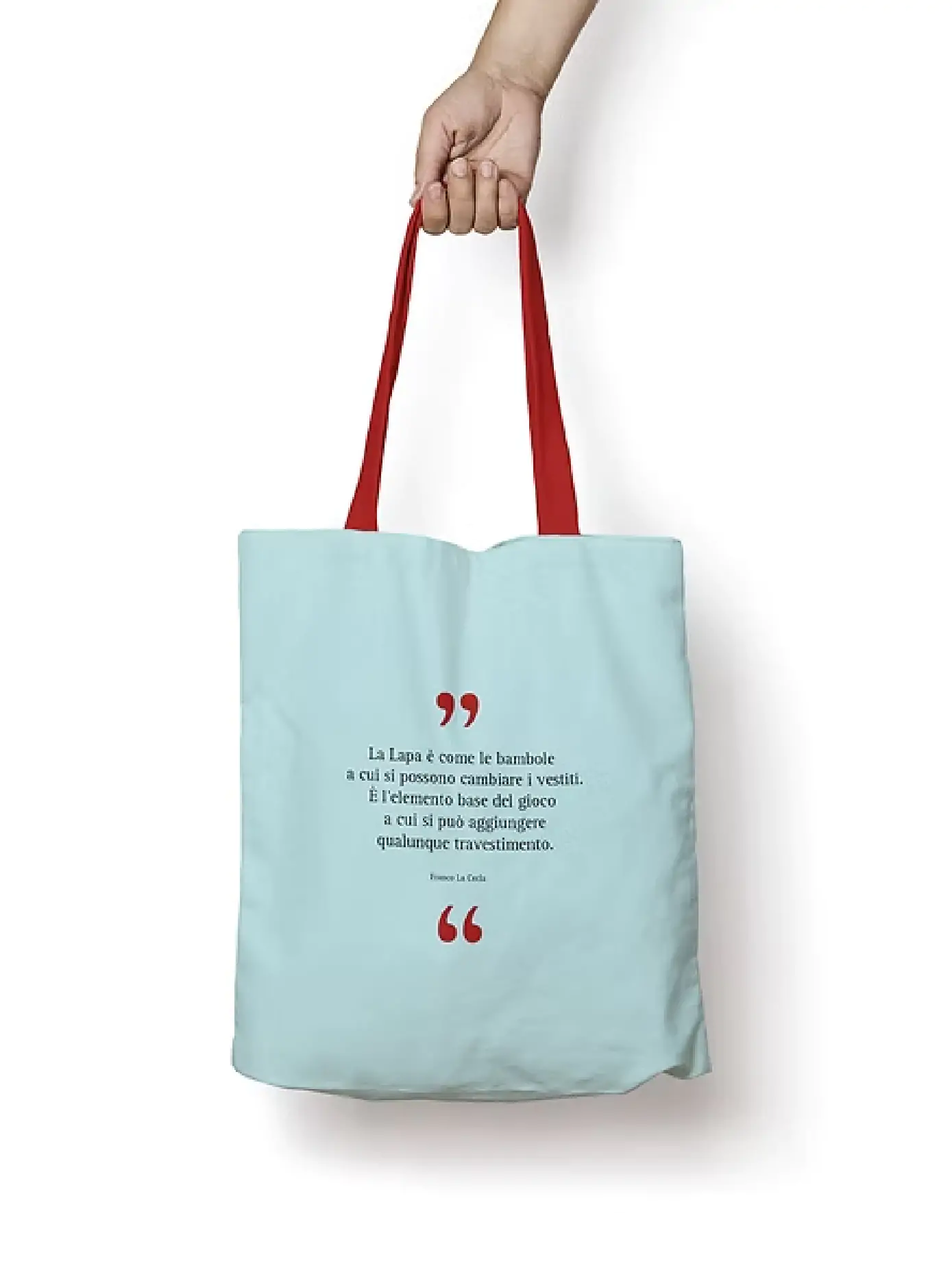 Sac 100% coton tote bag imprimé d'une lata sicilienne, modèle gelati.