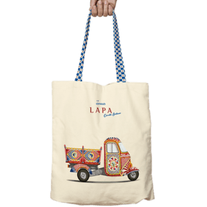 Sac de courses en coton de la marque Cirnauti représentant une LAPA sicilienne