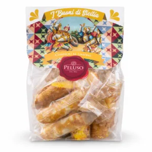 Cannoli au citron, patisseries siciliennes, en sachet de 250g.