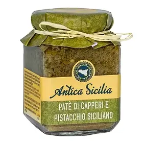 Crème de câpres et pistaches de Sicile 180 g, spécialité artisanale sicilienne