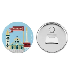 aimant décapsuleur sur la ville de Messina en Sicile