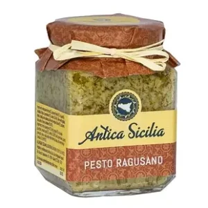 Pot de pesto ragusano artisanal aux artichauts siciliens, fenouil sauvage et fromage caciocavallo