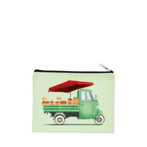 Pochette femme en tissu Lapa de Sicile, modèle Arancia,