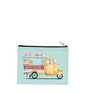 Pochette en tissu pour femme 100% coton illustrée d'une Lapa de Sicile avec gelati.