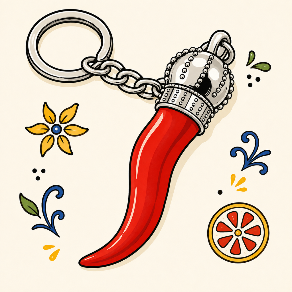 Corno italien rouge porte-bonheur